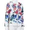 Retro Floral Print Casual Zipper Jacket Womens Stylish Coat Outwear Tops