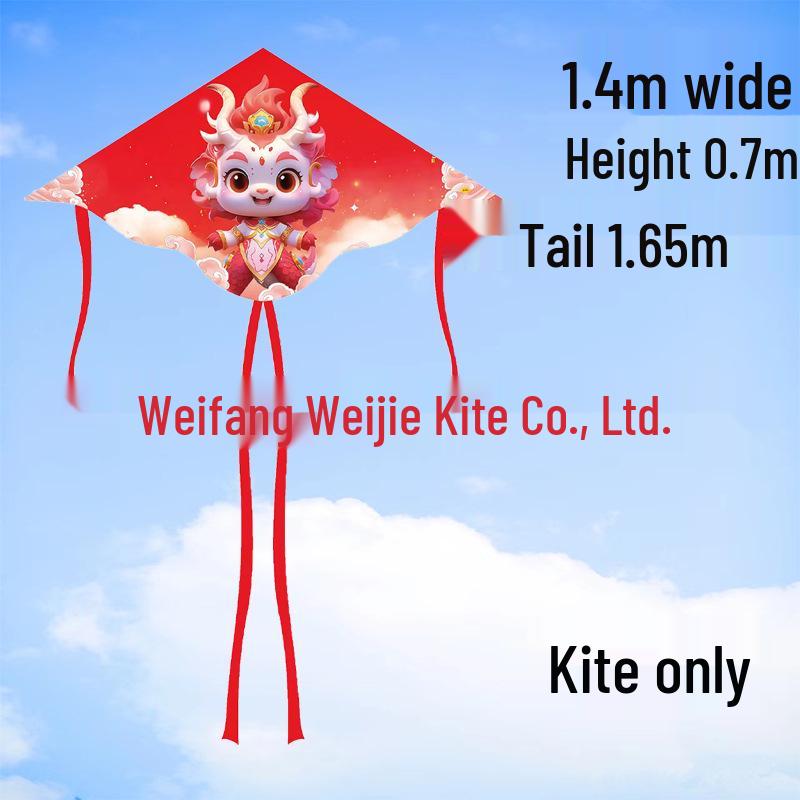 Weifang Pterodactyl Cartoon Kite for Kids - Easy to Fly in Light Breeze, Free Shipping