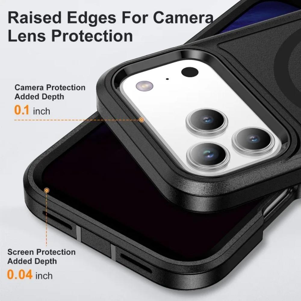 3IN1 Heavy Ott Armor Box Series Defender Phone Case for IPhone 17Air 16 15 14 13 Pro Max Anti-Drop Charger Protect Hard Cover