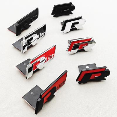 3D Metal Car Logo R RLine Front Grille Emblem Badge Sticker Accessories
