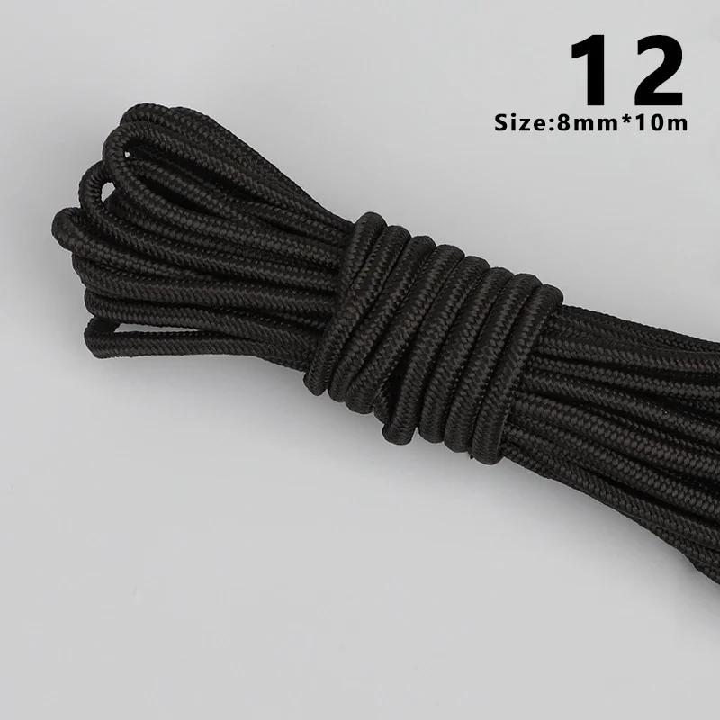 10m 4/6/8mm Thicken Nylon Rope Non-slip Wear-Resistant Strong Braided Rope DIY Bag Clothesline Handicrafts Making Accessories