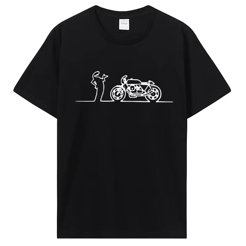 

2026 New Moto La Linea Nomads T Shirt Lineman TV Series Print Tshirt Short Sleeve Streetwear Mens and Womens Tshirt Men Top S
