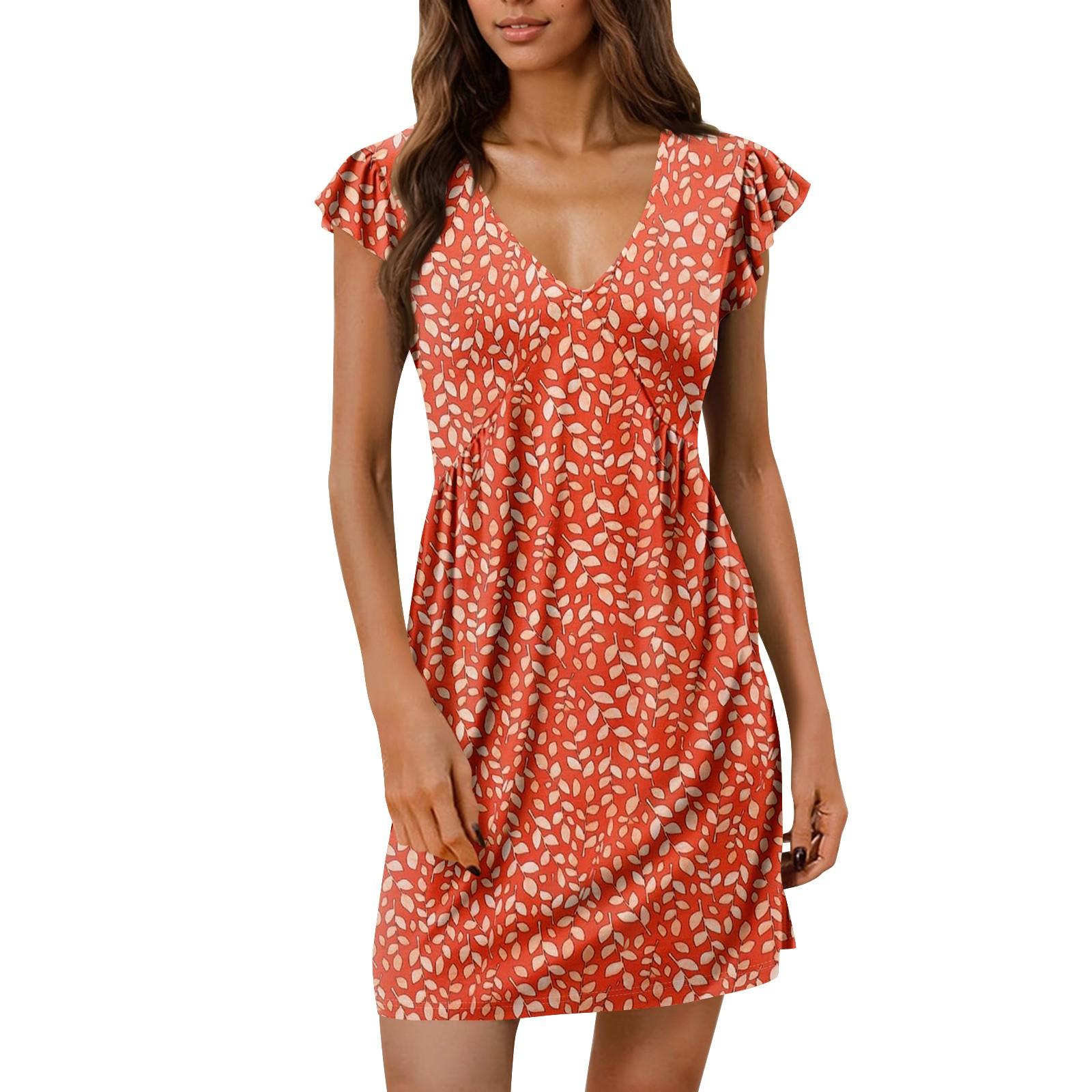 

Женские летние платья, свободные сарафаны без рукавов с U-образным вырезом и карманами XXL красный