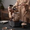 Handmade Coarse Pottery Teapot with Handle  Antique Ball Hole Tea Filter Ceramic Teapot Single Tea Brewing Device Tea Infuser