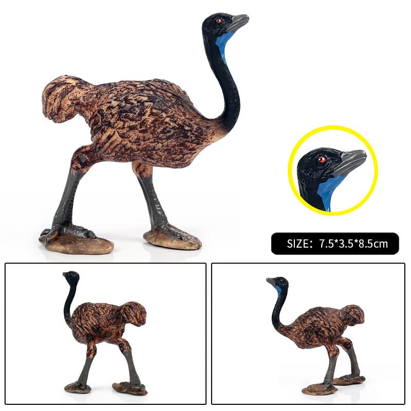 Figurine Păsări de Grădină Oenux Struț Comun Struthio Animale Model Figurine de Acțiune din PVC Colecție Jucării Cadou de Ziua de Naștere pentru Copii