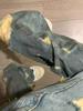 Unisex Amerikanische Retro Batik Ripped Weitbeinjeans