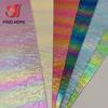 A5 A4 Laser Hologram Iridescent PU Faux Leather Sewing Fabric MOSAIC Hightlight Gradient Handmade Bow Shoes Craft DIY Material