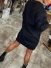 2024 Autumn Solid Color Loose Knit Casual Long Sleeve Sweatshirt Dress