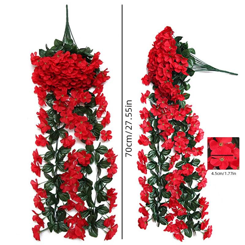 1 Piece Artificial Silk Violet Wall Hanging - Wedding Scene Decor, Home Potted & Outdoor Garden Party Ornament