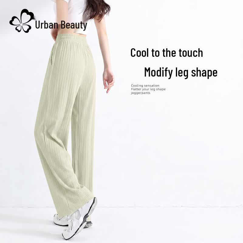 Cosmo Lady Women s High-Waist Cooling Wide-Leg Pants M