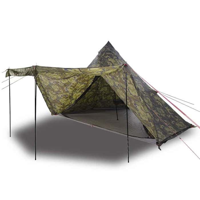VidaXL Tente familiale tipi 8 personnes camouflage imperméable, tente, abri de camping, abri de jardin, tente de camping, 4009451