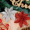 50/5PCS Christmas Artificial Flowers Xmas Tree Wreath Ornaments Glitter Fake Flower Wedding New Year Party Decoration Gifts