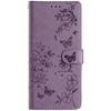 For Motorola Moto G45 5G/G34 5G Stand Case Butterfly Floral Imprint Leather Wallet Phone Cover