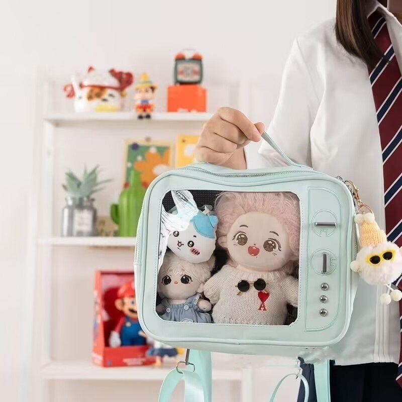 Cute Clear Ita Bag Lolita Backpack Kawaii Girl DIY Display Transparent Pocket Doll Tote Shoulder Handbag