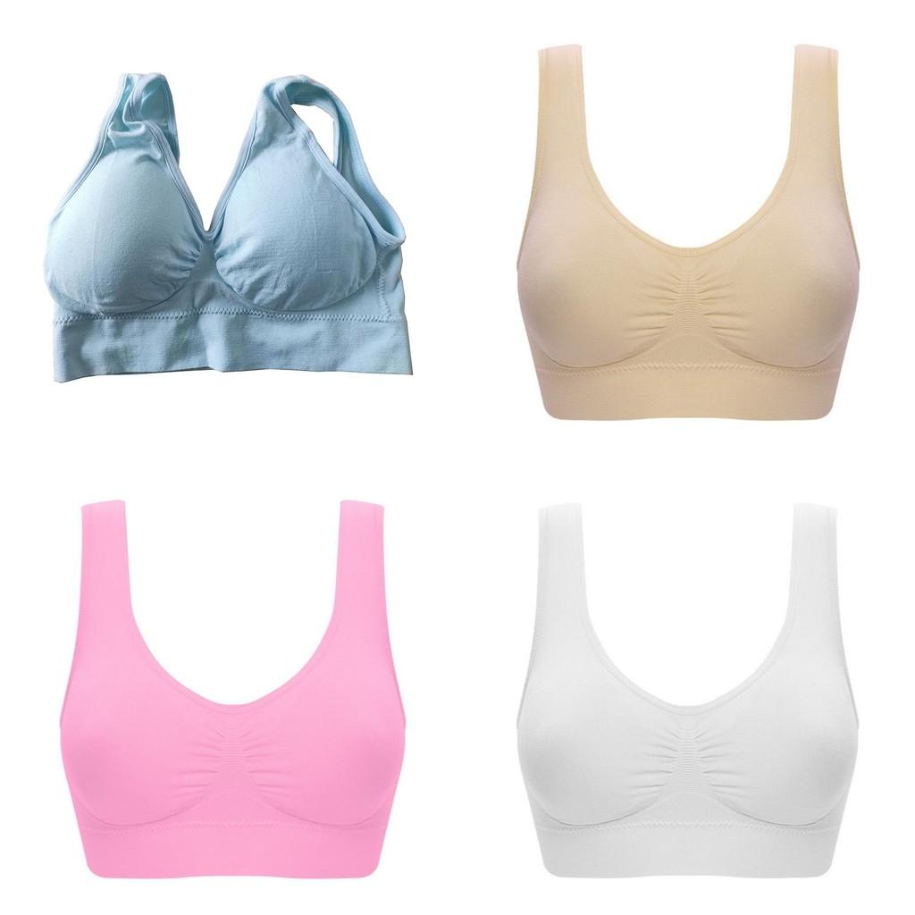 Women Pure Color Plus Size Ultra-thin Large Bra Sports Bra Full Cup Tops For Comfort