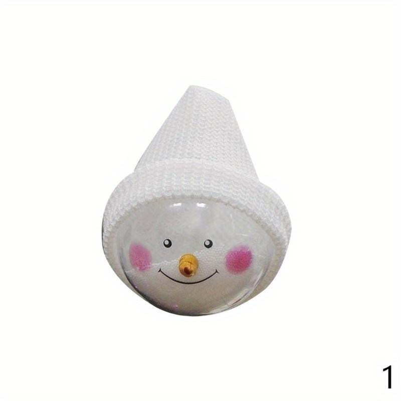 Snowman Transparent Ball With Knitted Hat Christmas Tree Home Decor Gifts