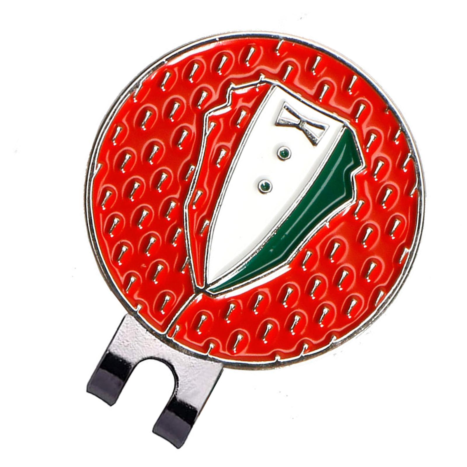 

Golfs Caps Clips Markers Suit Clothing Pattern Golfball Markers with Magnetic Hat Clips Golfs Bag Accessories Enduring красный