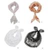 Lightweight Silk Triangular Kerchief Breathable Comfortabel Thin Scarf Lace Headscarf for Women Offer Comfort Fashion