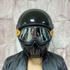DOT ECE Certified Full Face Motorcycle Helmet Men Women Cruiser Bike ABS Shell With Bluetooth Slot Dual Lens