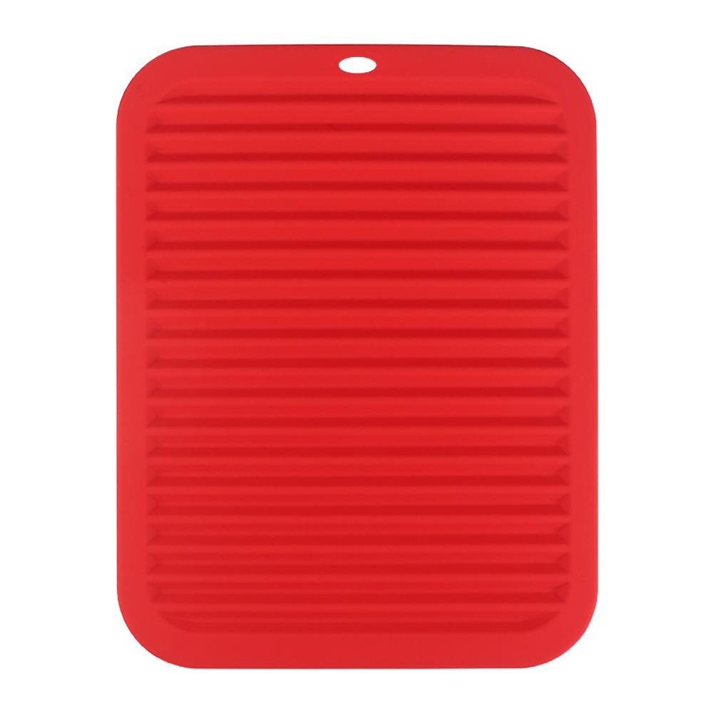 

Силиконовый дренажный коврик с волнообразным рисунком для кухни и домашнего использования. Недеформируемая и термостойкая подставка для сушки кухонных инструментов 29x22.3cm
