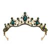Bridal Rhinestone Crown Headpiece Alloy Base With High-Refractive Index For Wedding Ceremony And Stage Performance