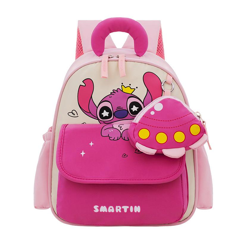 Lilo Stitch Kids Backpack With Nylon For Kindergarten School Use