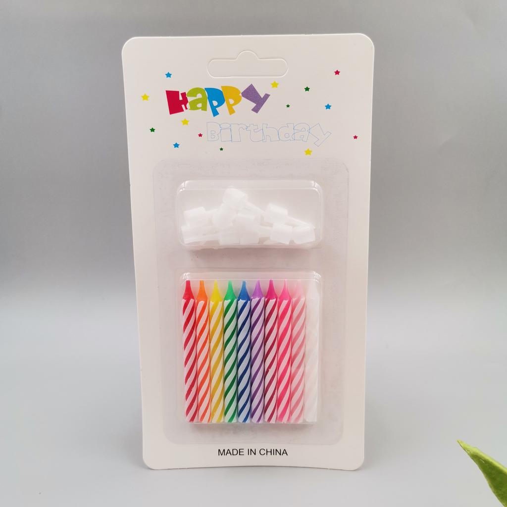 Colorful Small Candle Thread Children's Birthday Candle Atmosphere Spiral Baking Cake Birthday Candle