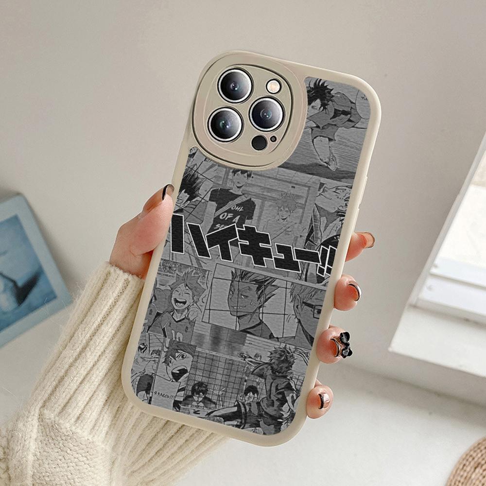 Volleyball Haikyuu Anime Phone Case for Iphone 14 13 11 12 Pro MAX 13 12 MiNi 7 8plus 14 13 11 PRO X XS 12 11 XR Lambskin Covers