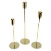 Metal Candle Holder Thin Beautiful Elegant Gold Candlestick Holders for Weddings Table Decoration