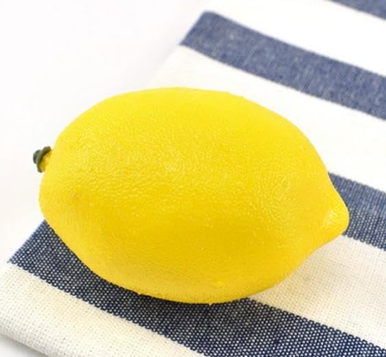 Bright and Sophia Lifelike Fruit Food Fake Invoice Compatible 10 Models, Samples, Lemons, Display, Fruit, (Small (7cm), Yellow, Pieces)