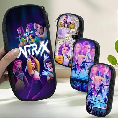 Estuche Lindo Temático de Cazador de Brujas KPOP, Caja de Lápices de Lona Estampada para Niños
