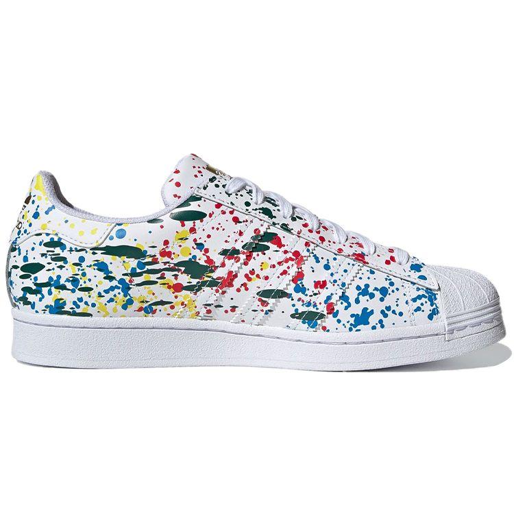 Adidas Superstar Splashes, Splatter and Drips - White Unisex Sneakers Cloud-White Gold-Metallic FX5537