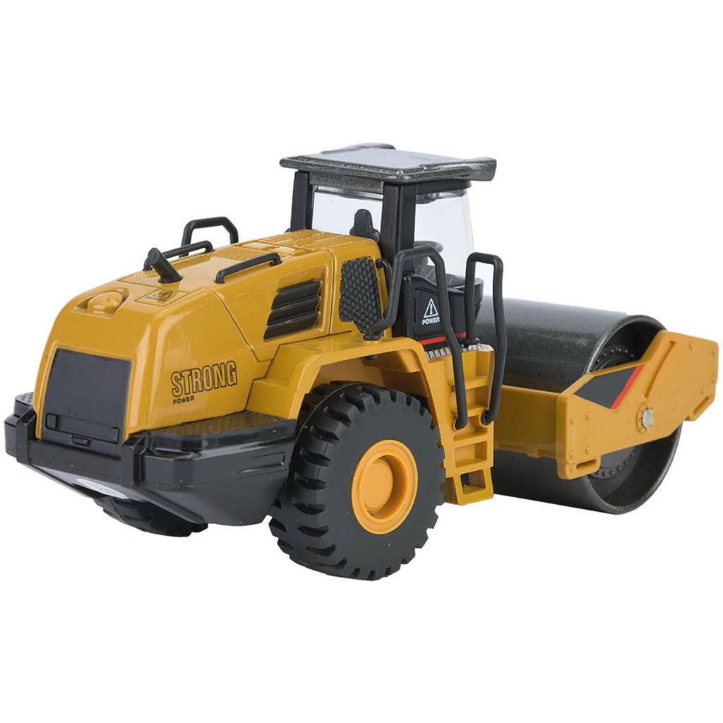 Alloy Road Roller Model Toy, 1:50 Scale Highly Rlistic Construction Vehicle Toy for Kids Ages 8+ with Eco-Friendly Material Improves Hand-Eye Coordina