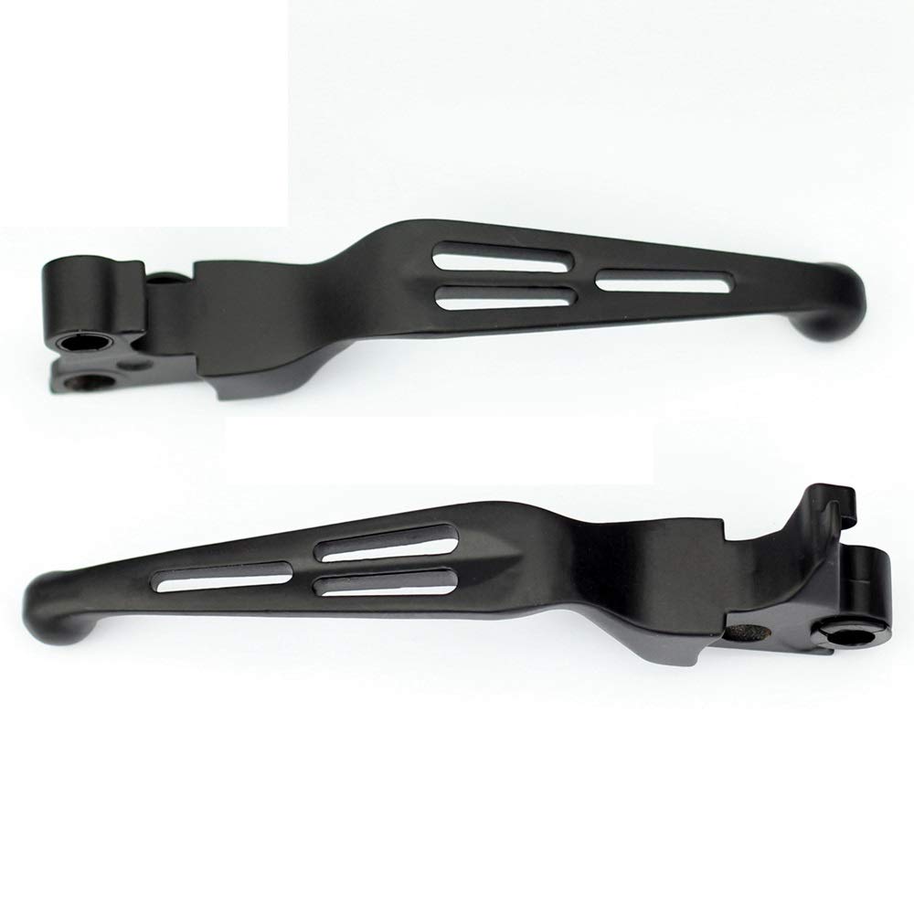 Black Slot Wide Brake Clutch Lever for Harley Dynafatboy Heritage Deluxe Deuce Street Bob Super Wide Glide 1996-2014
