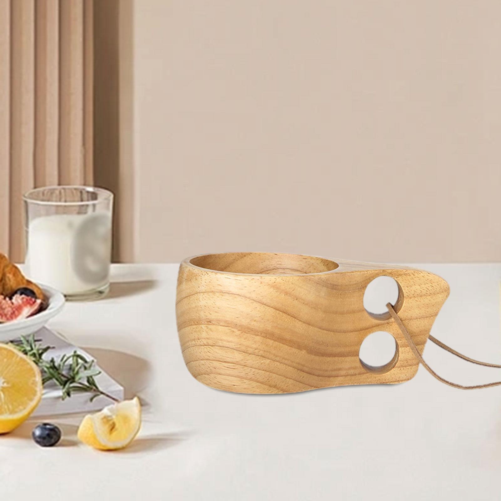 

Wooden Cup Travel Mug Tableware Salad Bowl Lightweight Desk Decoration Teacup for Backpacking Outside Household Picnic Hiking