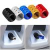 4pcs Car Tire Stem Valve Caps Aluminum Alloy Car Wheel Tire Valve Rim Stem Covers Airdust Waterproof for Automobiles Motorcycl