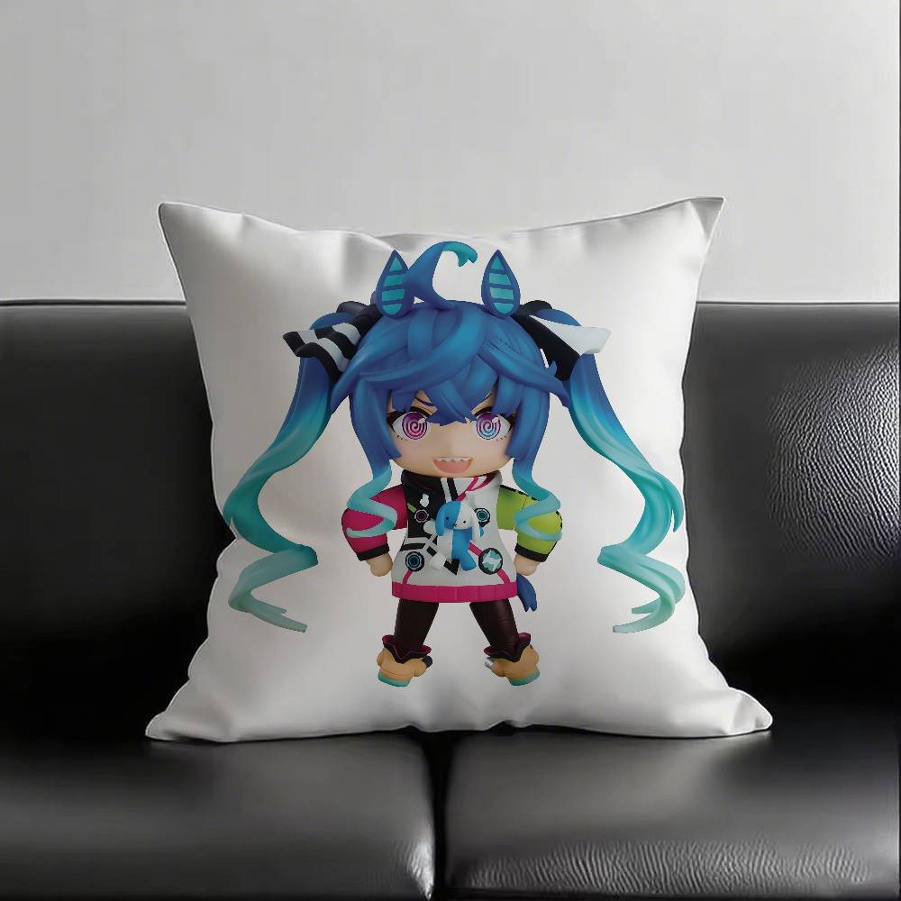 1pc Anime TWIN TURBO Kawaii Pillow Case Fashion Square Pillowcase Bedroom Sofa Room Ins Decoration Leisure