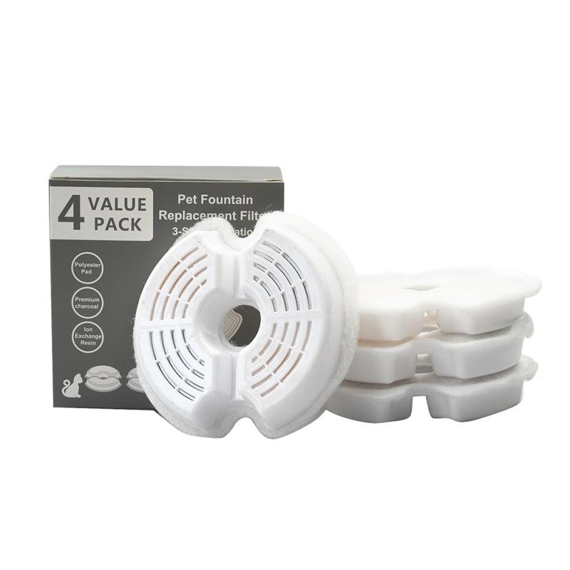 Filtru de cărbune activat de schimb pentru fântână de băut pentru pisici Filtru rotund pentru distribuitor de apă pentru animale de companie