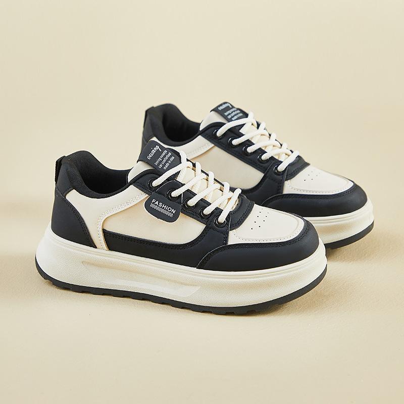 

Весна новая инс женские студенческие туфли на платформе с утолщенной подошвой спортивная обувь повседневная уличная съемка Q 40 чёрный