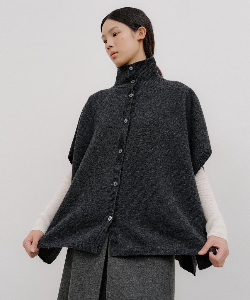OCTETTE Wool Cape Pull-Over Knit_2Color