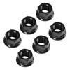 6x Hinterradritzelmuttern M10 x 1 Schwarz Für Ducati 1098 1098S 1098R 1198 S 2007-2011