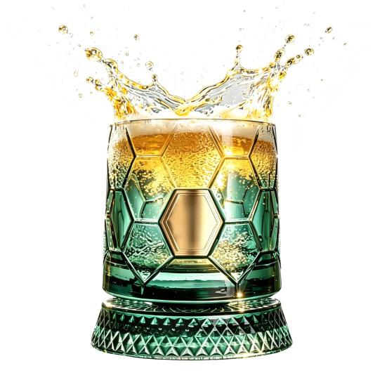 Bicchiere da Whiskey Rotante, Tumbler a Forma di Pallone da Calcio Rotante a 360 gradi, Bicchiere da 245 ml per Bere Bourbon per Bar di Casa, Regalo per Uomini