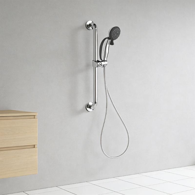 Adjustable Shower Head Holder With 360 Degree Rotating Universal Shower Grab Bar Head Holder Easy Installation