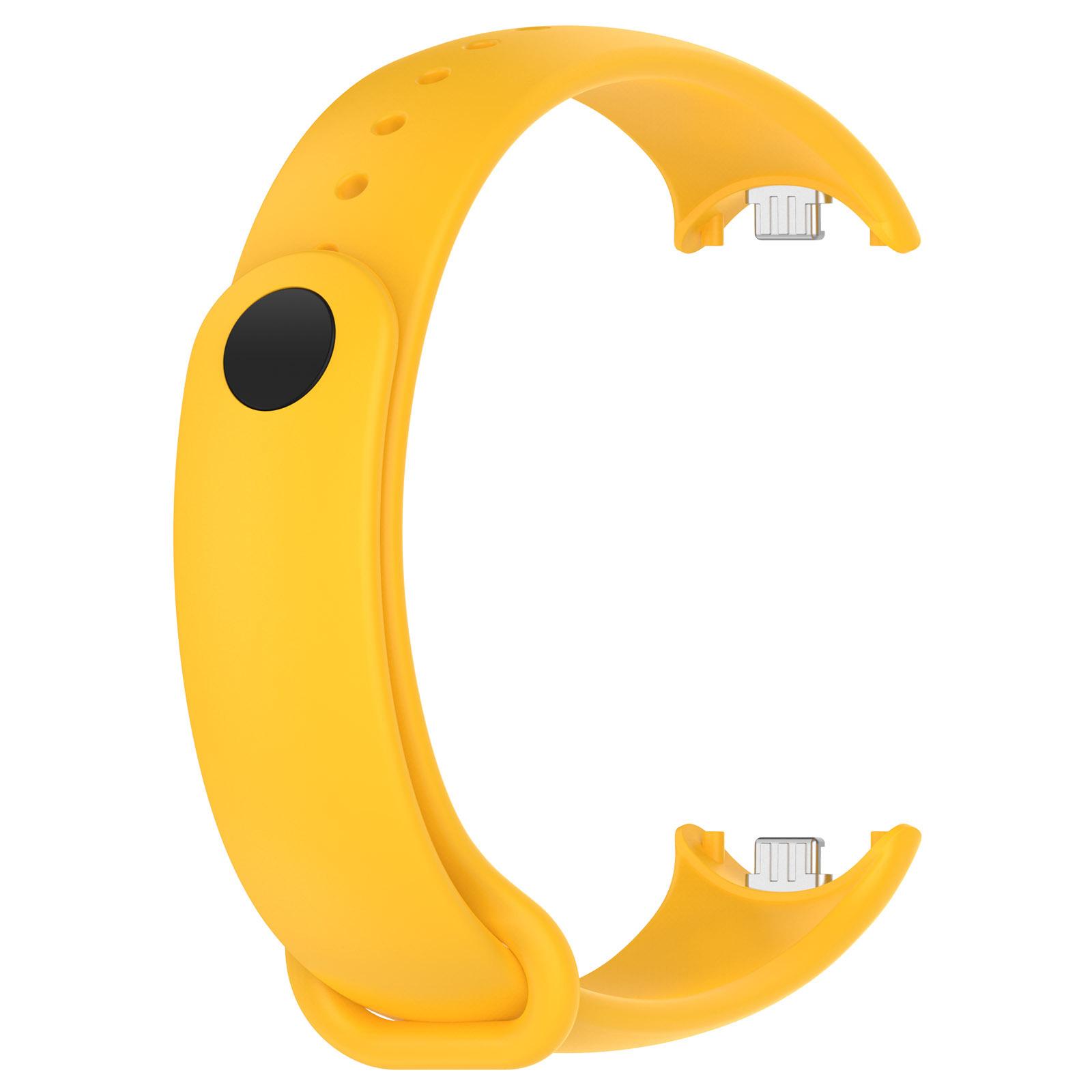 

Силиконовый ремешок для Xiaomi Mi Band 9 8 Ремешок NFC Sport Rubber Bracelet Wristband pulseira correa Xiaomi Smart Band 8 Аксессуары for miband 8 9 жёлтый