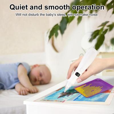Vacuum Diamond Art Pen Wireless Electric Diamond Art Pen with Replacement Tips 3 Adjustable Suction Modes Vacuum Pen for DIY Diamond Art Crafts