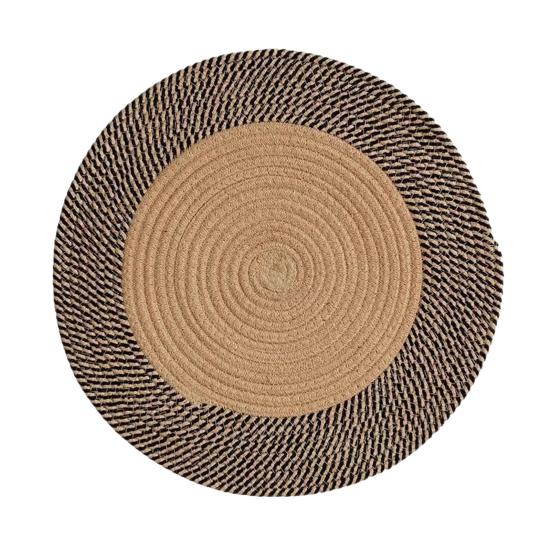 Katoenen Touw Kattenkleed Rond Kattenkrabkleed Zacht Wasbaar Vloerkleed met Kwasten Omkeerbaar Geweven Vloermat voor Slaapkamer Woonkamer Katten Rustplek