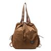 Nylon Drawstring Backpack Lightweight Casual Shoulder Bag with Adjustable Straps and Side Pockets