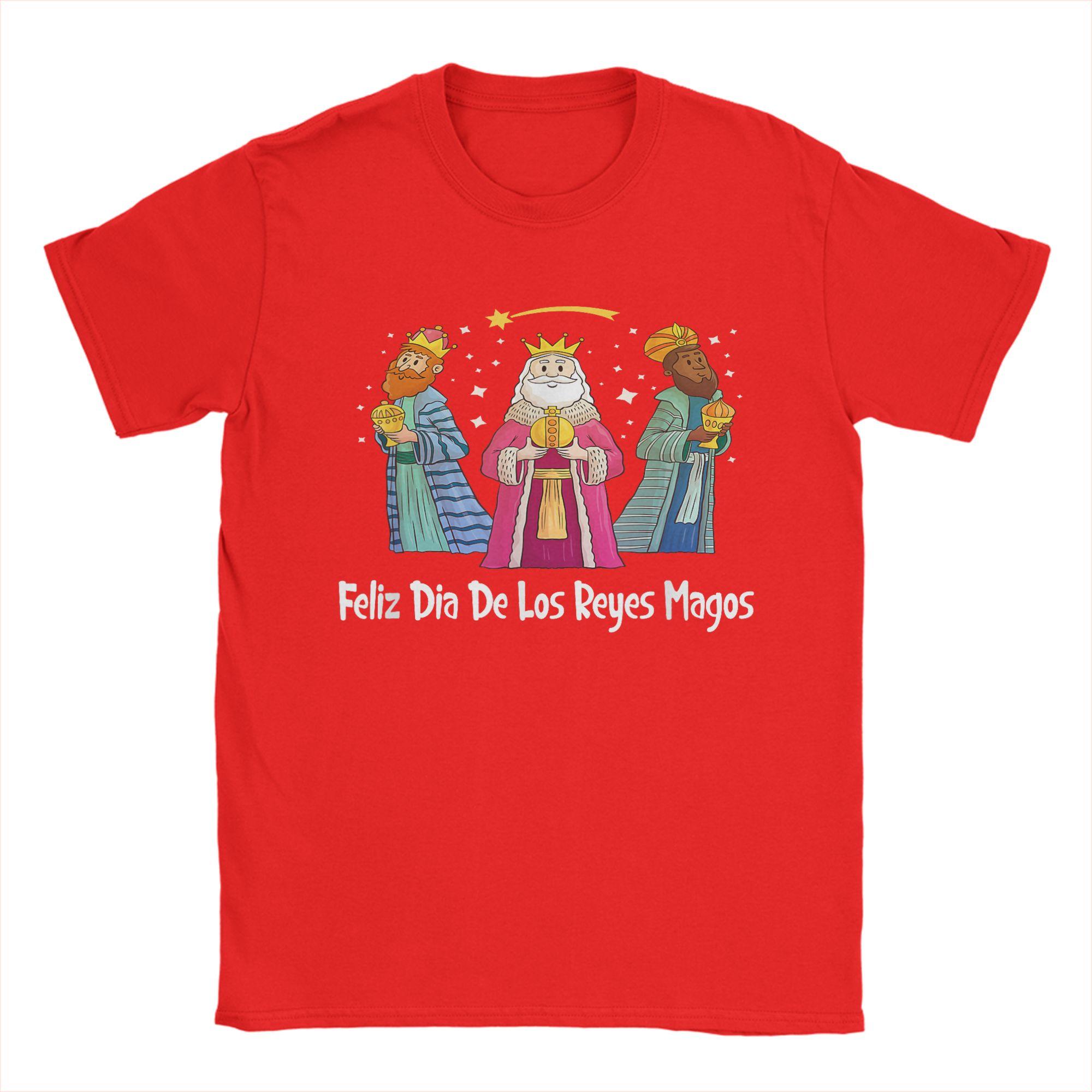 Humor Wise Three Kings Happy Epiphany T-Shirts Men Round Neck T Shirt Feliz Dia De Reyes Day Short Sleeve Tees Plus Size Tops S