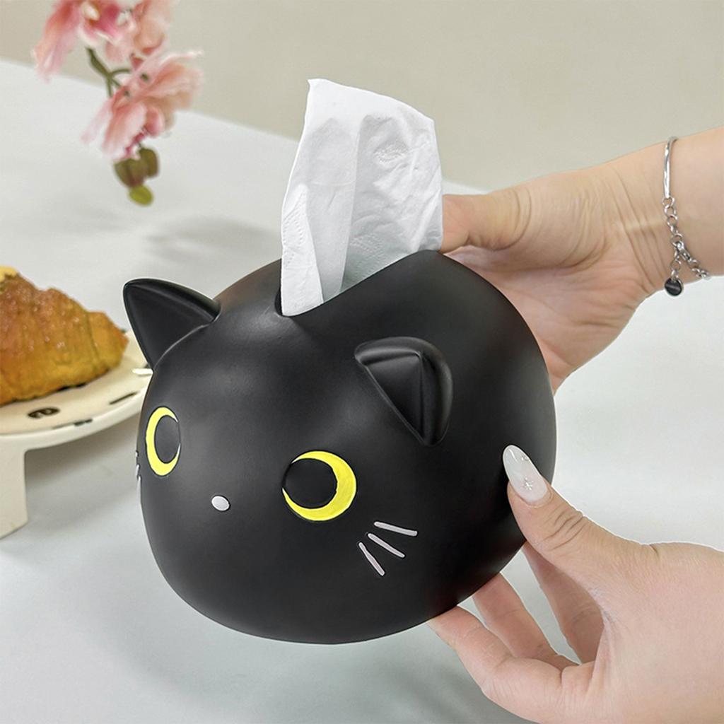 Creative Cat Shaped Tissue Box Cover Desktop Napkin Holder for Home Living Room Table Use Durable Material Unique Design