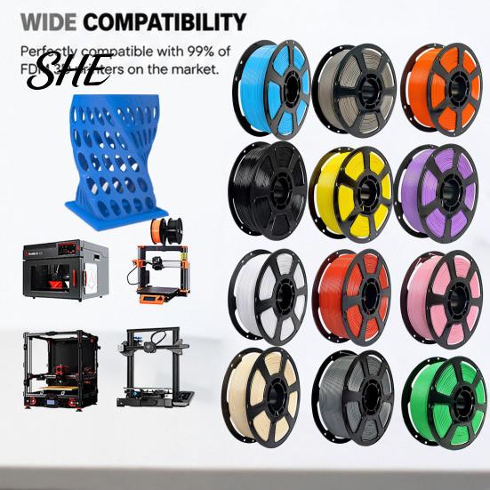 3D Printing Accessories PETG Printer Filament, 1.75mm Weather-Resistant High Toughness Filament for DIY Projects, Models and Crafts Stable